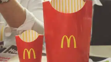 mcdonalds fries on table