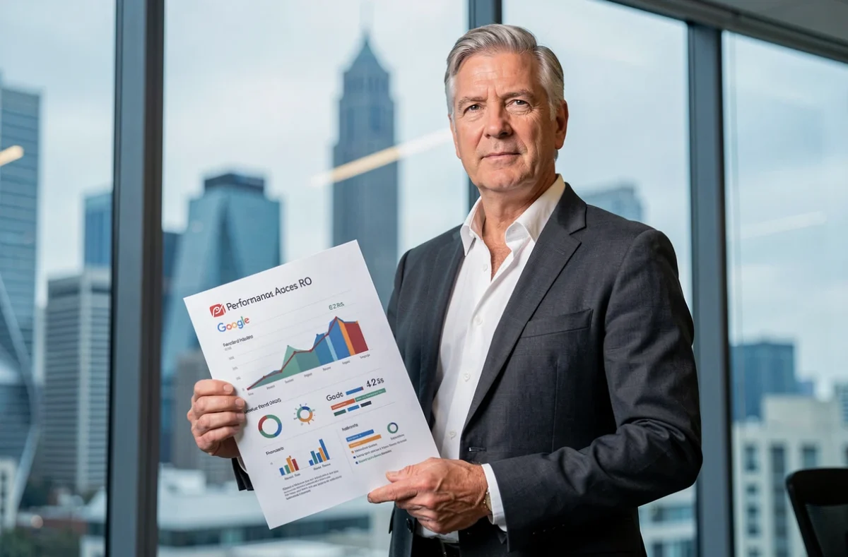 Directeur stratégique du Blackridge Group présentant des résultats de campagnes Google Ads