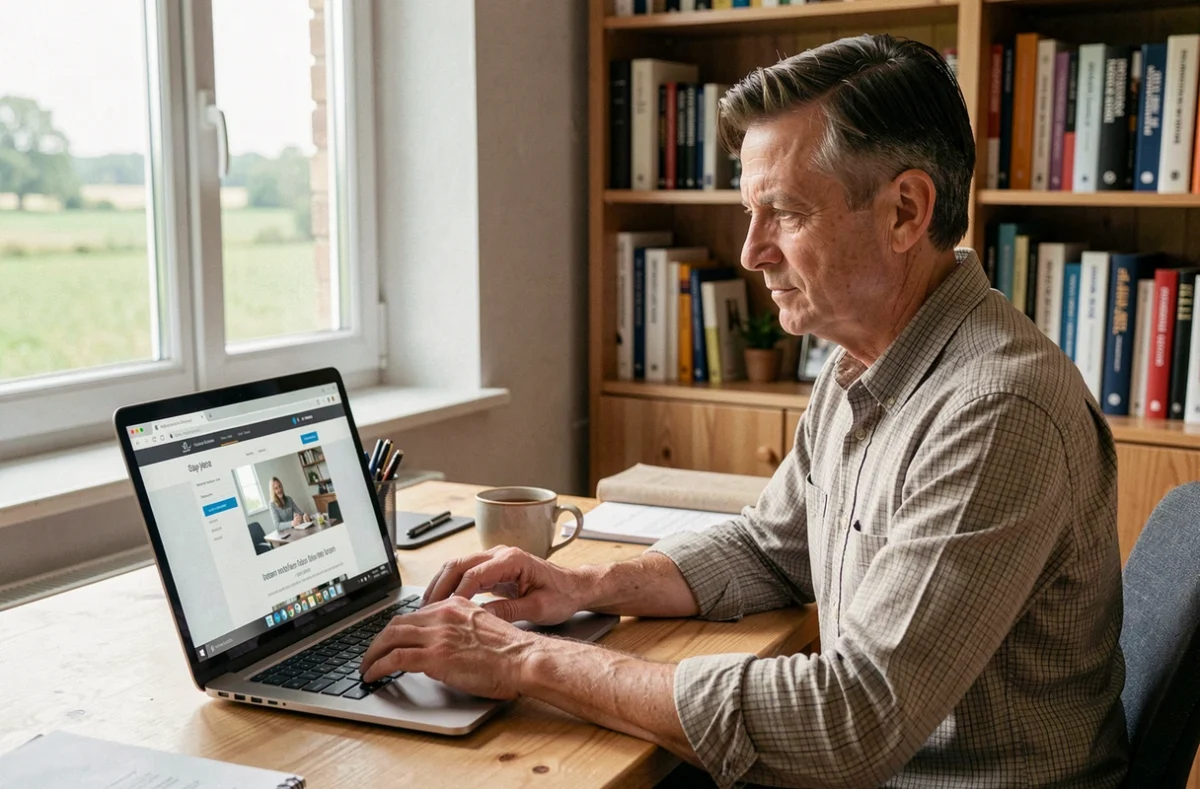 Prestataire web indépendant Pierre Viéville travaillant depuis son bureau dans l'Aisne