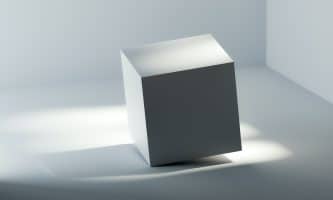 white box on white table