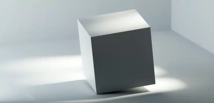 white box on white table