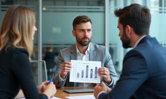 Groupe de professionnels en réunion autour d'une table